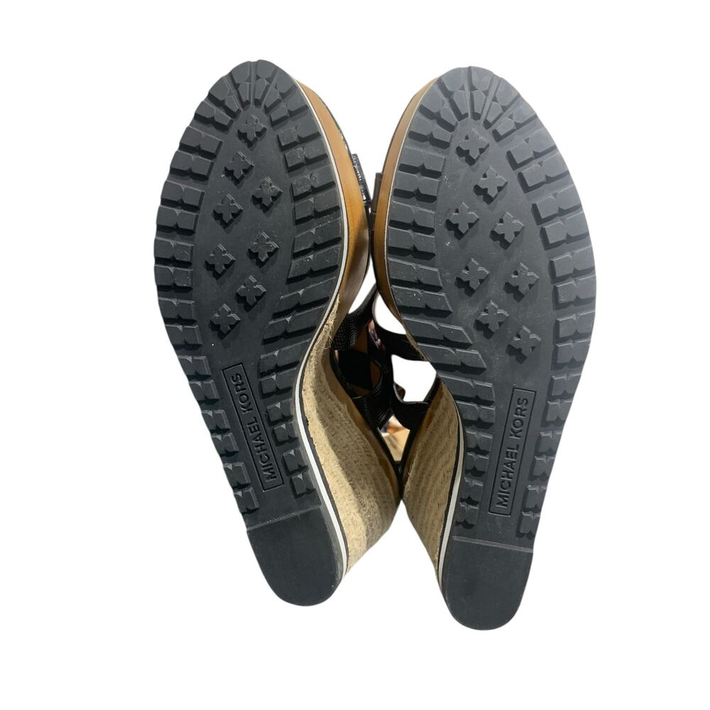 Michael Michael Kors Snakeskin Espadrill Wedges SZ 9 - Picture 3 of 8